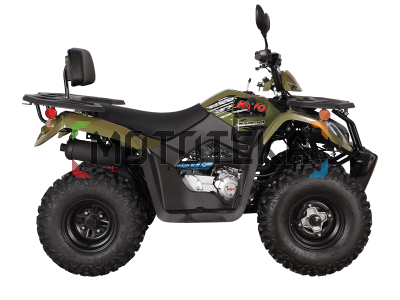 Квадрицикл KAYO (Кайо) AU200 спинка (ЗЕЛЕНЫЙ ХАКИ пластик 2025 г.) с ПСМ