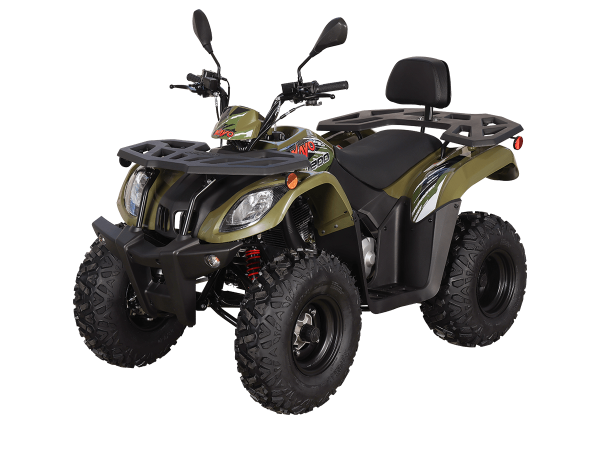 Квадрицикл KAYO (Кайо) AU200 спинка (ЗЕЛЕНЫЙ ХАКИ пластик 2025 г.) с ПСМ | Мототека